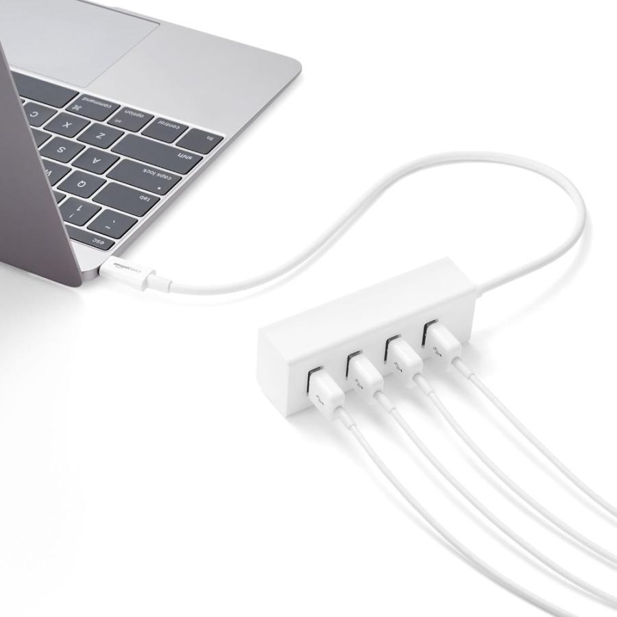 USBハブ 4ポート USB3.0 HUB 白 Amazon Basics Amazonベーシック USB3.1-C - USB3.1-A×4 最大5Gbps 電源不要(バスパワー) ホワイト B01MCTET84 ◆宅 | amazon | 02