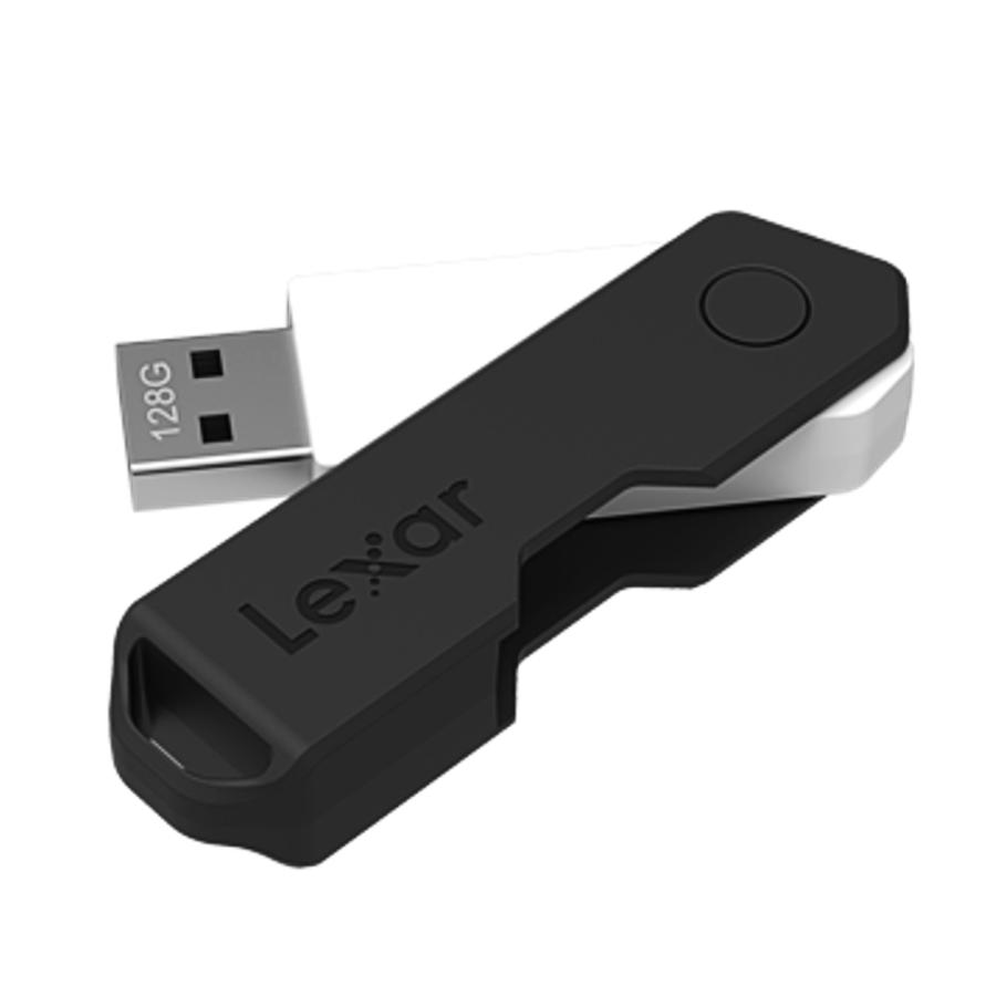 128GB USBメモリ USB2.0 Lexar レキサー JumpDrive TwistTurn2 回転式 キャップレス ブラック/ホワイト 海外リテール LJDTT2-128ABBK ◆メ |  | 01