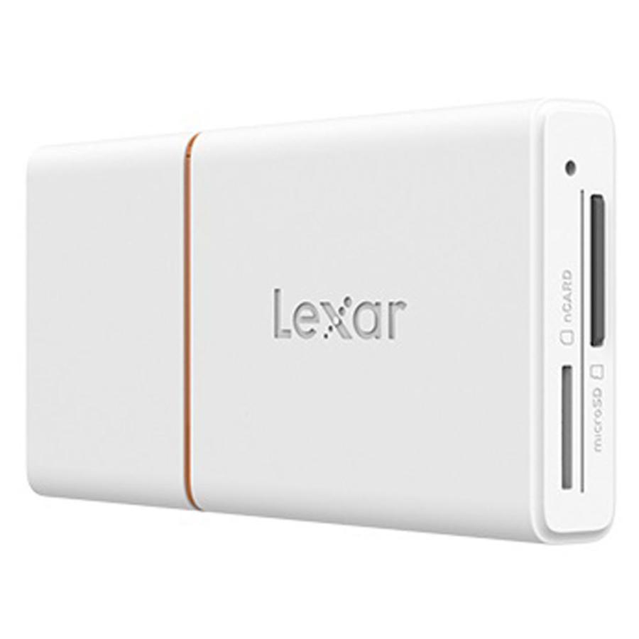 NM Card(nCARD)/microSD 2-in-1カードリーダー Lexar レキサー USB3.1 Gen1 Type-A/C両対応 ホワイト 海外リテール LRW350U-BNNNC ◆メ | 