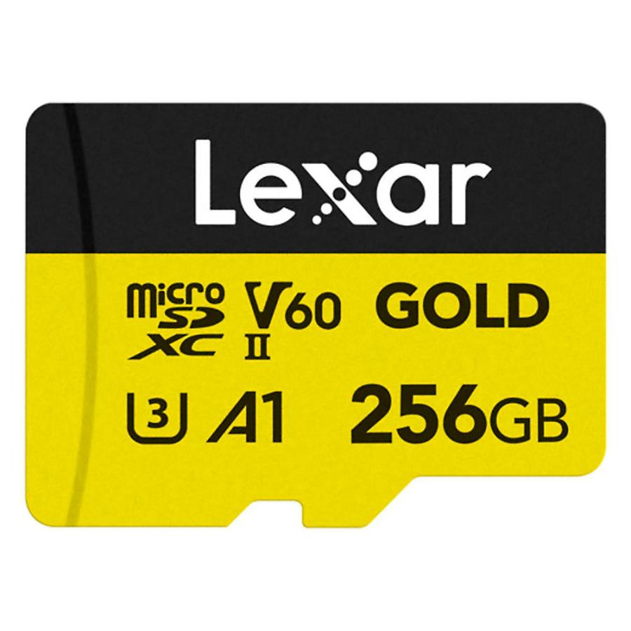 マイクロSDカード 256GB UHS-II microSDXC Lexar レキサー Professional GOLD UHS-II U3 V60 R:280MB/s W:180MB/s 海外リテール LMSGOLD256G-BNNNG ◆メ | Lexar