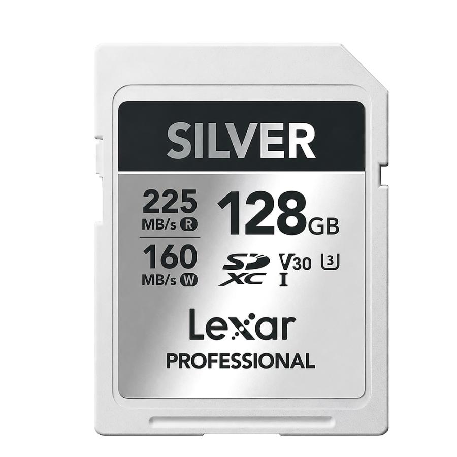 SDカード 128GB SDXC Lexar レキサー Professional SILVER Class10 UHS-I U3 V30 R:225MB/s W:160MB/s 海外リテール LSDSILV128G-RNNNC ◆メ | Lexar