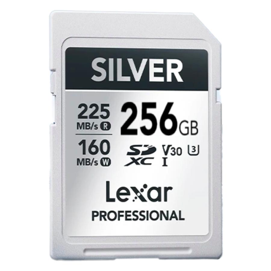 SDカード 256GB SDXC Lexar レキサー Professional SILVER Class10 UHS-I U3 V30 R:225MB/s W:160MB/s 海外リテール LSDSILV256G-RNNNC ◆メ | Lexar