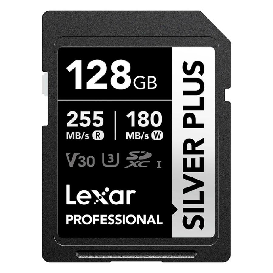 SDカード 128GB SDXC Lexar レキサー Professional SILVER PLUS Class10 UHS-I U3 V30 R:255MB/s W:180MB/s 海外リテール LSDSIPL128G-RNNNC ◆メ | Lexar