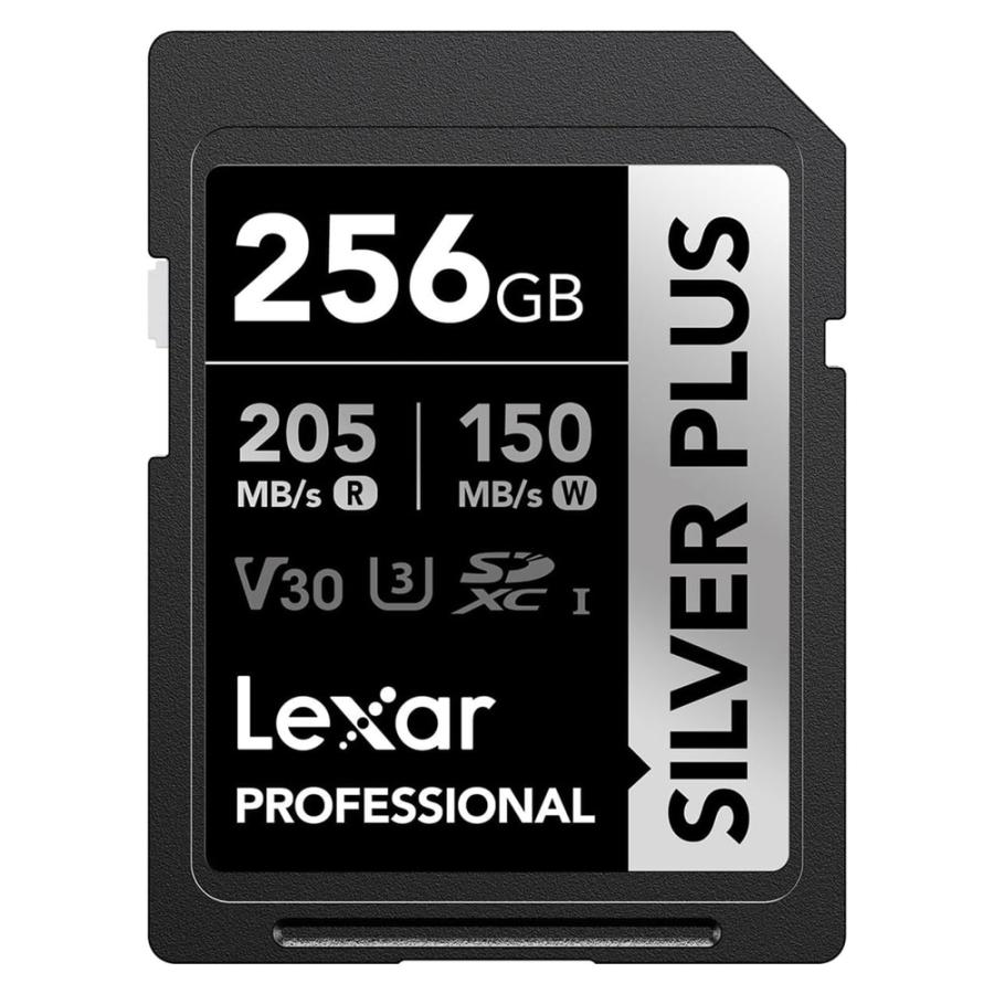 SDカード 256GB SDXC Lexar レキサー Professional SILVER PLUS Class10 UHS-I U3 V30 R:205MB/s W:150MB/s 海外リテール LSDSIPL256G-RNNNC ◆メ | Lexar