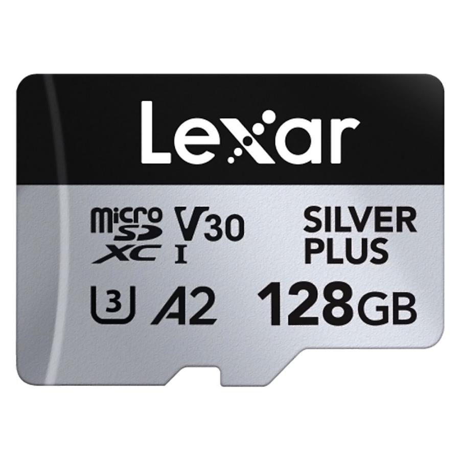 マイクロSDカード 128GB microSDXC Lexar Professional SILVER PLUS Class10 UHS-1 U3 V30 A2 R:205MB/s W:150MB/s 海外リテール LMSSIPL128G-BNANG ◆メ | Lexar