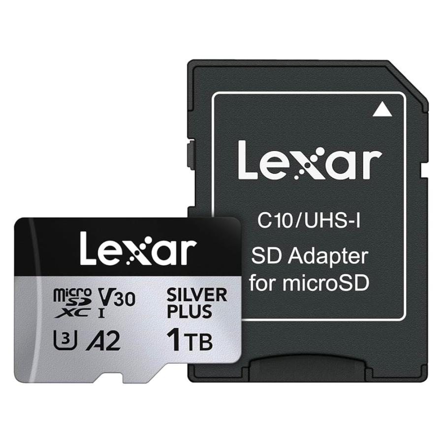 マイクロSDカード 1TB microSDXC Lexar Professional SILVER PLUS Class10 UHS-1 U3 V30 A2 R:205MB/s W:150MB/s 海外リテール LMSSIPL001T-BNANC ◆コ | Lexar