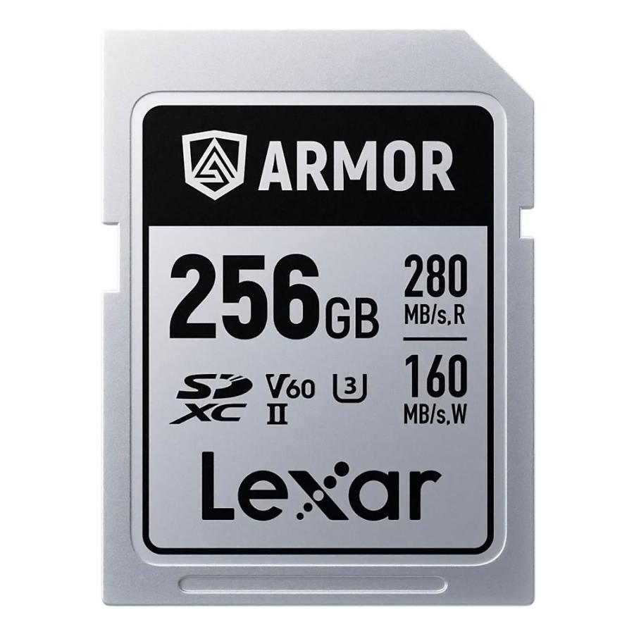 SDカード 256GB 金属製 ARMOR SILVER PRO SDXC UHS-II Lexar レキサー UHS-II U3 V60 R:280MB/s W:160MB/s 防塵 防水 海外リテール LSDAMSP256G-RNNNG ◆メ | Lexar