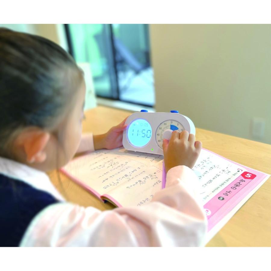 学習タイマー キッチンタイマー 勉強 受験 試験 子供 小学生 マリン商事 時間を可視化 やる気モード 目覚まし機能 静音設計 USB充電式 ブルー Ho-30205 ◆宅 |  | 02