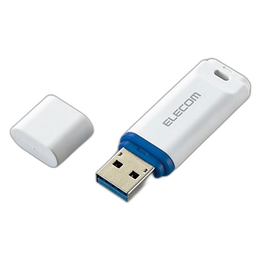 USBメモリ 32GB USB3.2 Gen1 USB3.0 ELECOM エレコム MF-DRU3WHRシリーズ キャップ式 データ復旧サービス付 ホワイト MF-DRU3032GWHR ◆メ | ELECOM