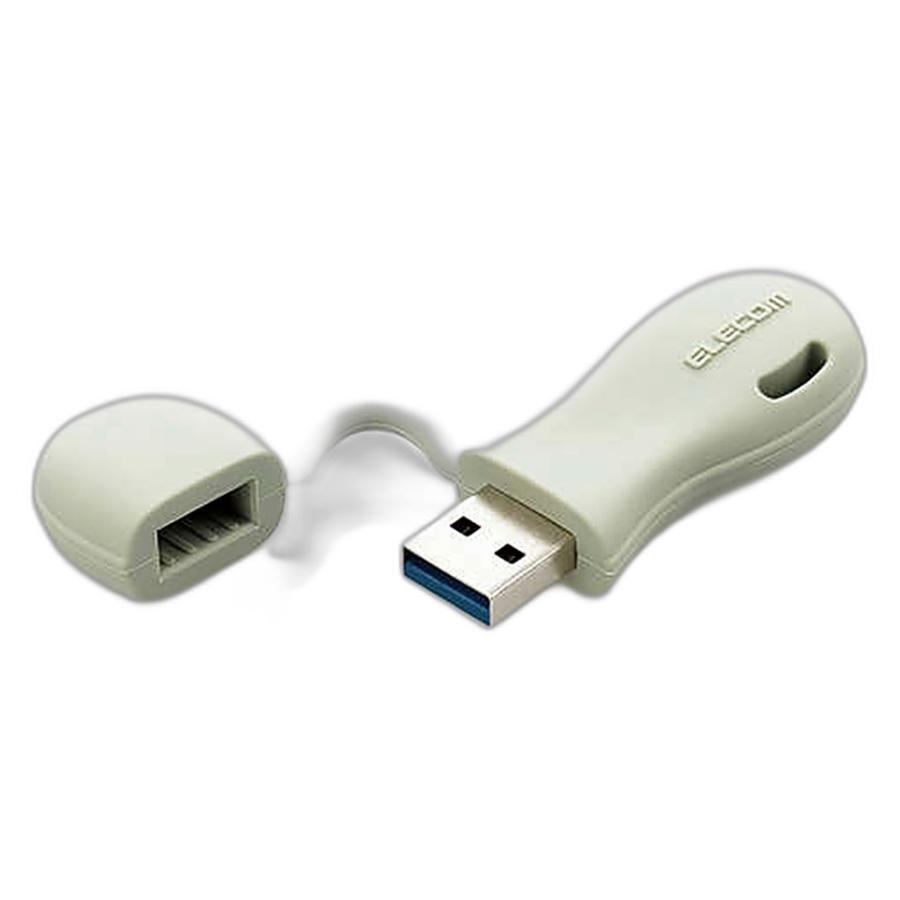 USBメモリ 32GB 子ども向け USB3.2 Gen1 USB3.0 ELECOM エレコム 抜き差ししやすい 一体型キャップ シリコン素材 グリーン MF-JRU3032GGR ◆メ | ELECOM