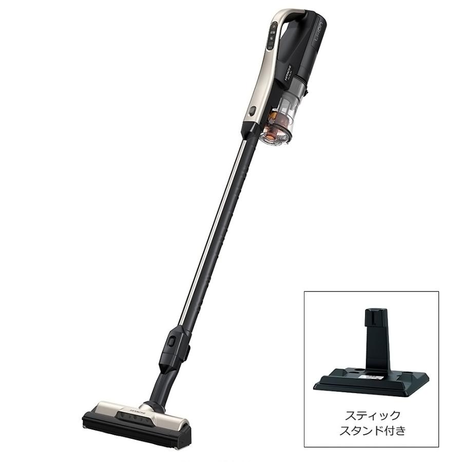 掃除機 スティッククリーナー PV-BL3K 日立 ラクかるスティック コードレス サイクロン式 ごみくっきりライト 軽量1.1kg 自走式 ライトゴールド PV-BL3K-N ◆宅 | 日立