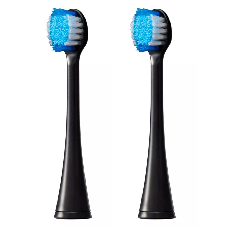 クリーン＆ホワイトブラシ EW0820 黒 2本入 ドルツ Doltz 替えブラシ Panasonic パナソニック 薄ヘッド 細ネック ステイン/歯垢除去 ブラック EW0820-K ◆メ | Panasonic