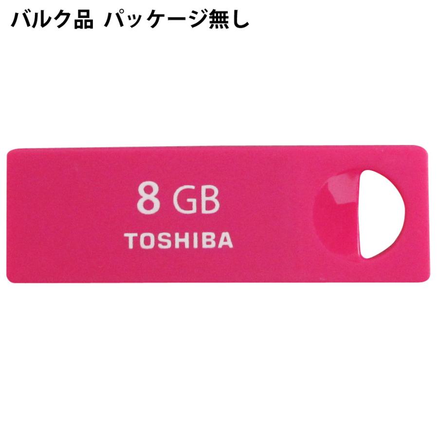 8GB USBメモリ USB2.0 TOSHIBA 東芝 TransMemory Mini 超極薄タイプ(片面接点) ストラップホール付 レッド バルク UENS-008GE-RD-BLK ◆メ