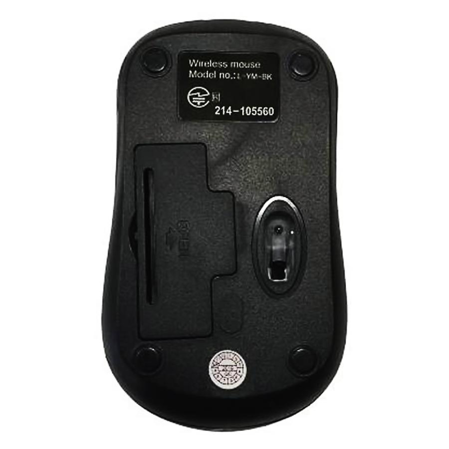ワイヤレスマウス 2.4GHz 無線マウス 3ボタン Lazos ラゾス 光学式 DPI800/1200/1600(3段式調整) 単3乾電池 軽量50g USBレシーバ同梱 ブラック L-YM-BK ◆宅 | リーダーメディアテクノ | 01