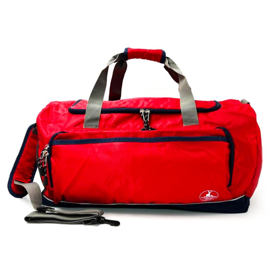 ボストンバッグ 2way 大容量55L 2-3泊対応 1313 CaptainStag キャプテンスタッグ 旅行 アウトドア 高さ30cm/幅58cm/マチ28cm レッド 13130001RD ◆宅 | CAPTAIN STAG | 01