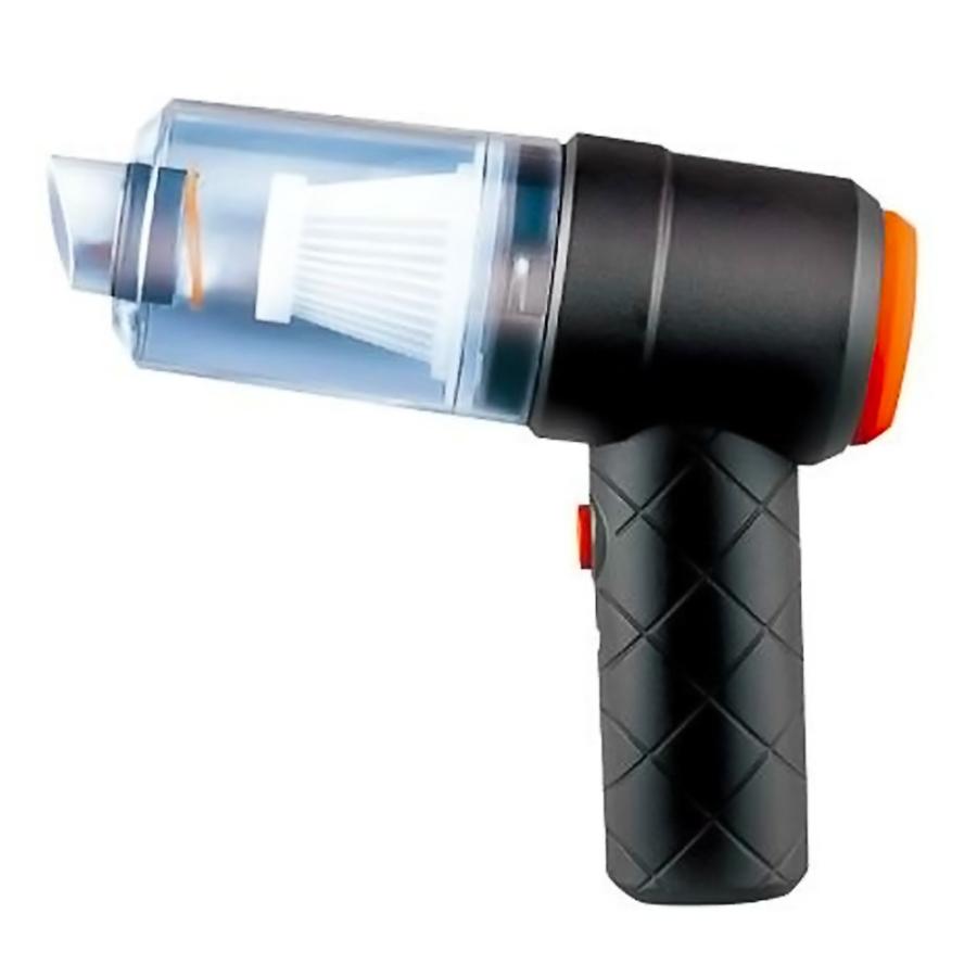 ハンディクリーナー 掃除機 吸引＆送風 USB充電式 InterBase 小型 強力 吸引力(真空度)2500pa 連続使用10分 3種ノズル付き ブラック IB-213 ◆宅 | 