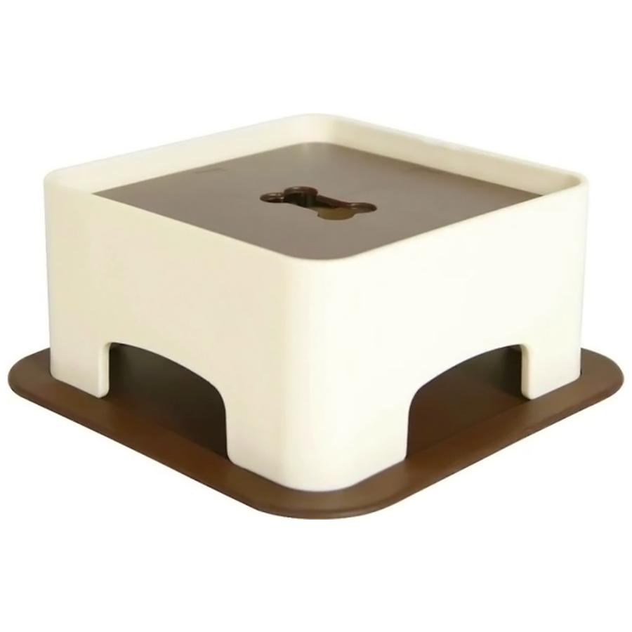 わんテーブル 食器台 フードボウル台 小・中型犬用 HARIO フード用 水飲み用 高さ調節 角度調節 丸洗い 滑り止めマット ショコラブラウン PTS-WT-CBR-SH ◆宅 | HARIO | 02