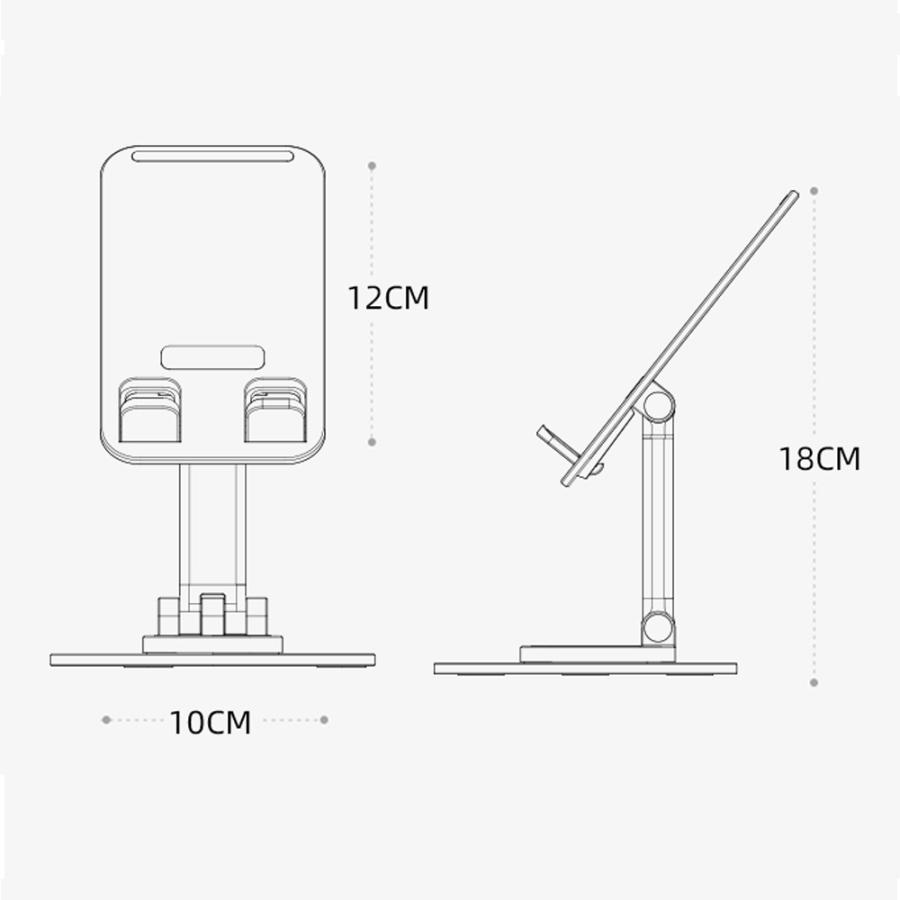 スマホスタンド タブレットスタンド 折り畳み式 360度回転 滑り止め加工 金属製 耐荷重1kg バルク扱い(初期不良保証のみ) ブラック SE-STPP4129-BK ◆メ |  | 03