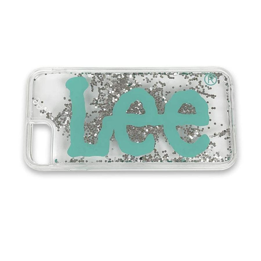 LEE リー 流れるキラキラグリッター ケース カバー iPhone 4.7インチ SE/8/7/6s/6 用 スリムデザイン Leeロゴ ライトグリーン 0520503LGR ◆メ | ブランド登録なし