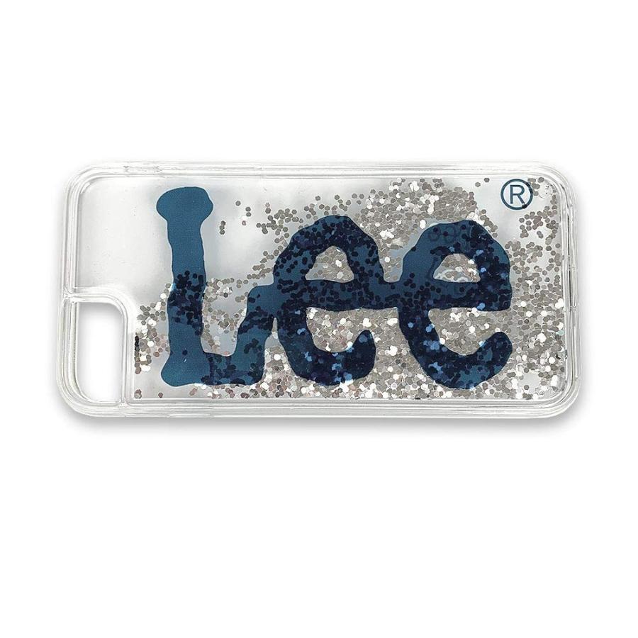LEE リー 流れるキラキラグリッター ケース カバー iPhone 4.7インチ SE/8/7/6s/6 用 スリムデザイン Leeロゴ ネイビー 0520503NB ◆メ | ブランド登録なし