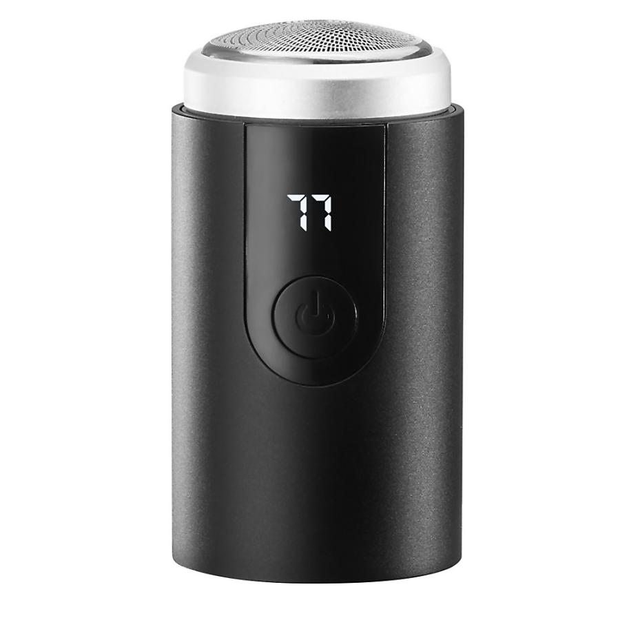 髭剃り 電気シェーバー デジタルソフトシェーバー 3枚刃 Vegetable GD商事 USB充電式(Type-C) 残量表示 アルミニウム合金 ブラック GD-S10B ◆宅 | Vegetable | 01