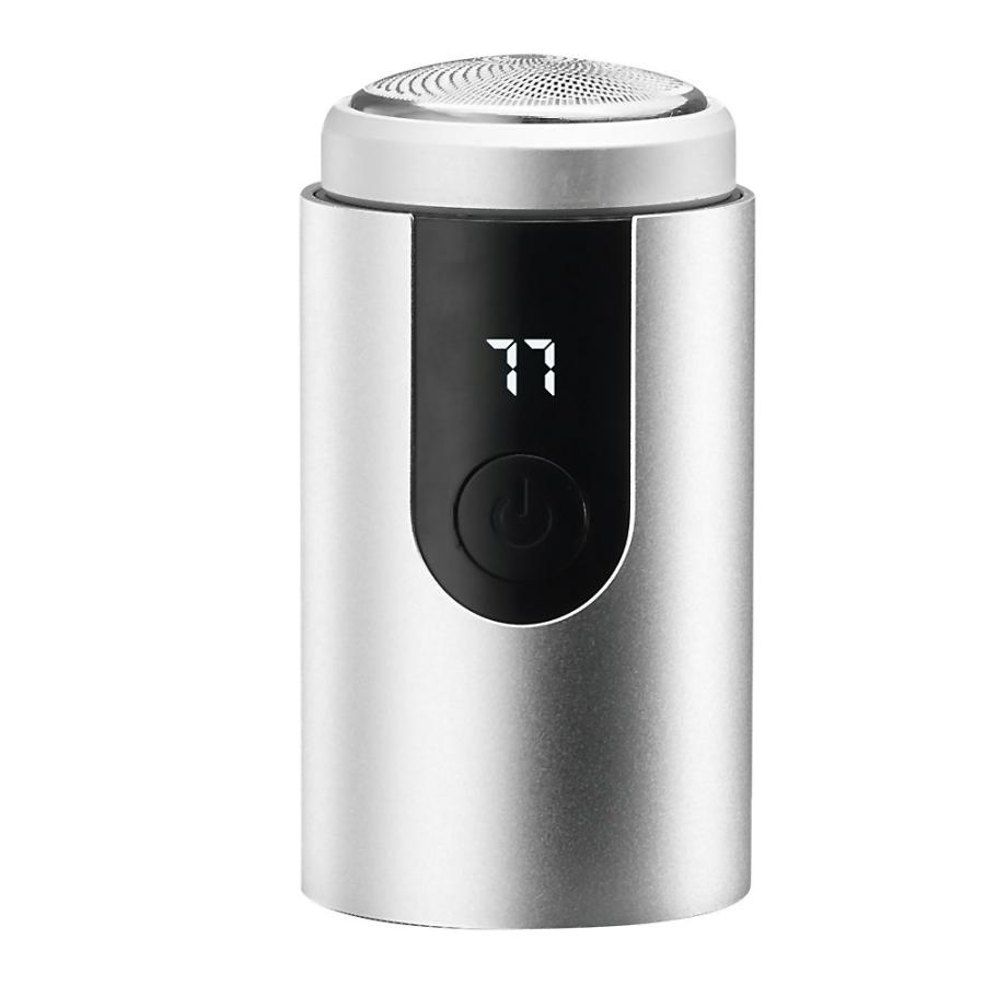 髭剃り 電気シェーバー デジタルソフトシェーバー 3枚刃 Vegetable GD商事 USB充電式(Type-C) 残量表示 アルミニウム合金 シルバー GD-S10S ◆宅 | Vegetable | 01