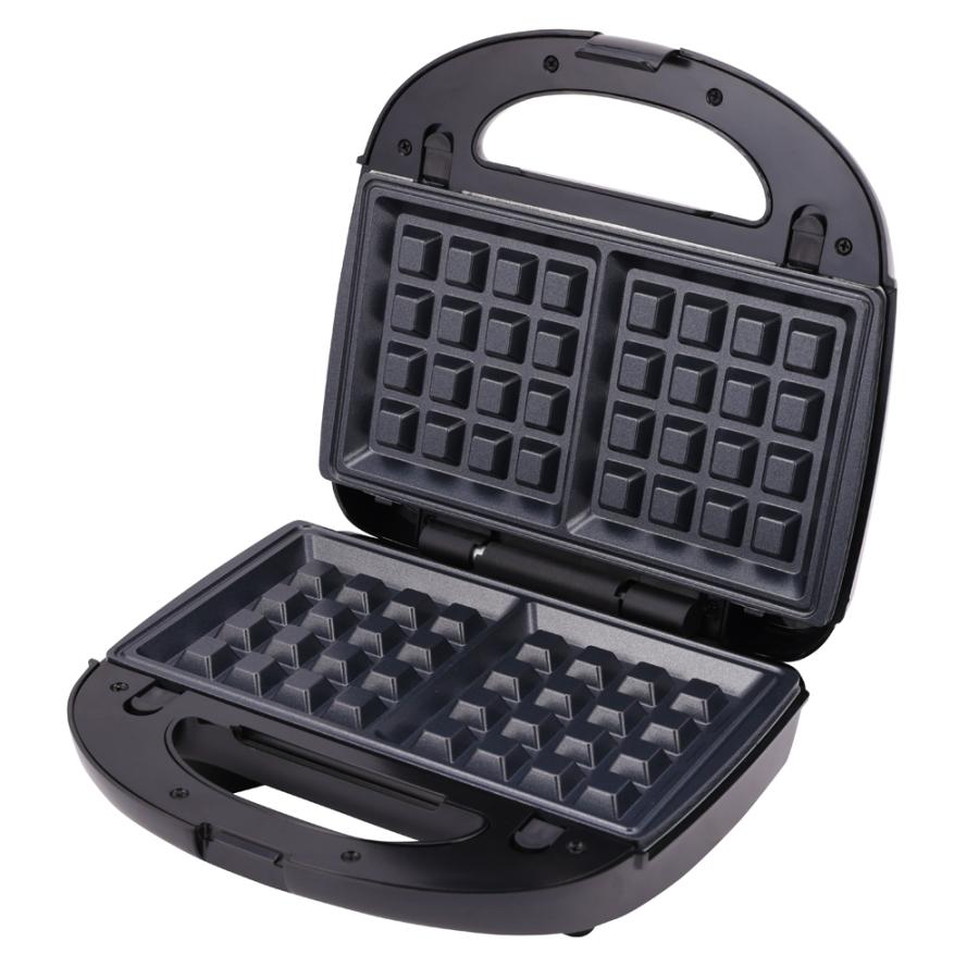 ホットマルチサンドメーカー 一台3役 3種プレート付 Vegetable GD商事 ホットサンド ワッフル グリル ワンタッチ AC電源 ブラック GD-SM31 ◆宅 |  | 03