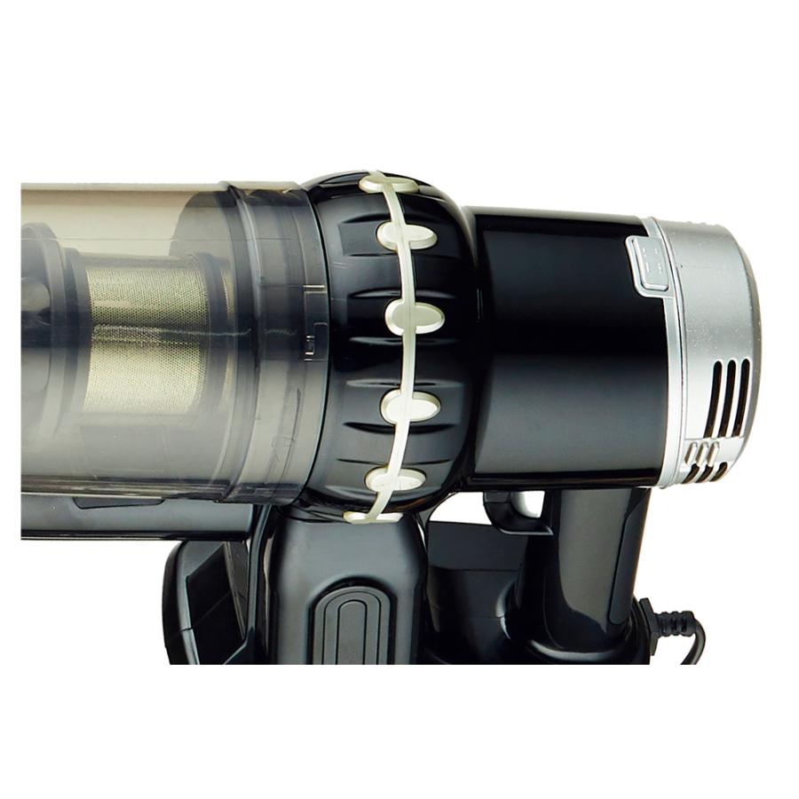 掃除機 サイクロン スティック ハンディ クリーナー 2Way VortexOne Vegetable GD商事 紙パック不要 強力吸引 1L AC電源(コード長4m)  ブラック GD-ST400 ◆宅 |  | 01