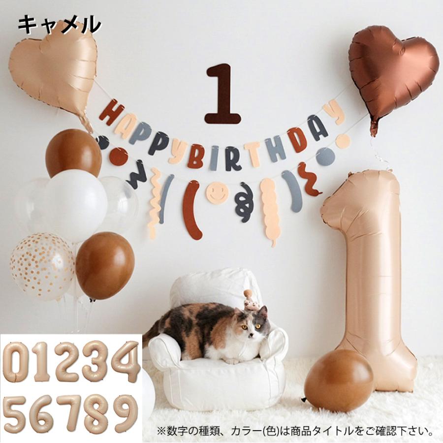 誕生日 バルーン 風船 数字 0 バレエ 発表会 ハッピーバースデー 結婚式 飾り付け ナンバー ストロー付 大 32インチ(約80cm) グレーベージュ MVG-BAL32-B0 ◆メ |  | 05