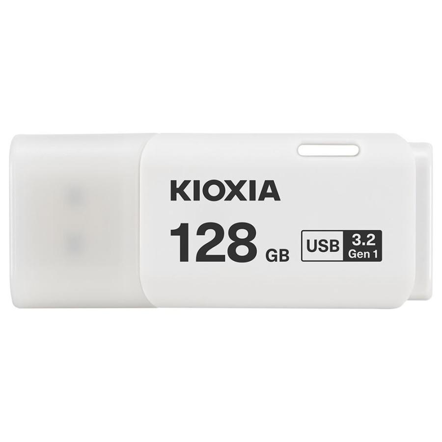 128GB USBメモリ USB3.2 Gen1 KIOXIA キオクシア TransMemory U301 キャップ式 ホワイト 海外リテール LU301W128GG4 ◆メ｜flashmemory