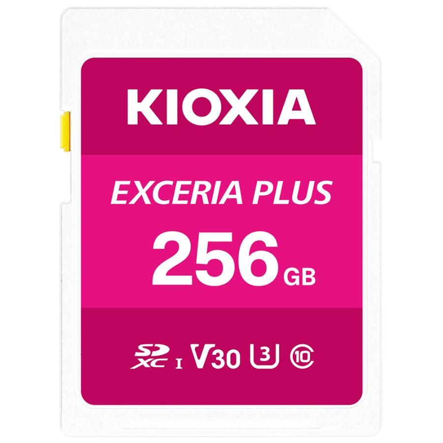 256GB SDXCカード SDカード KIOXIA キオクシア EXCERIA PLUS Class10 UHS-I U3 V30 R:100MB/s W:85MB/s 海外リテール LNPL1M256GG4 ◆メ | EXCERIA（東芝）