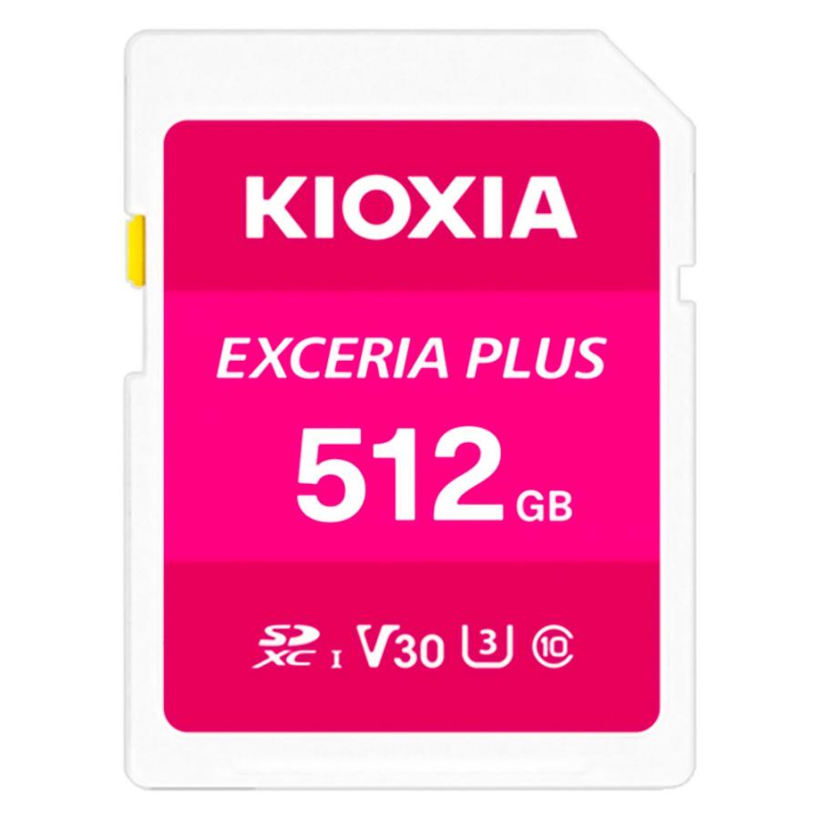 SDカード 512GB SDXC KIOXIA キオクシア EXCERIA PLUS Class10 UHS-I U3 V30 R:100MB/s W:85MB/s 海外リテール LNPL1M512GG4 ◆メ | 