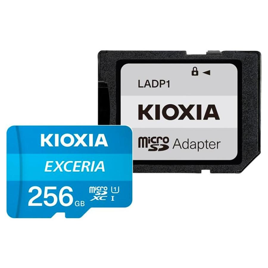 マイクロSDカード 256GB microSDXC KIOXIA キオクシア 旧東芝メモリ EXCERIA CLASS10 UHS-I R:100MB/s SDアダプタ付 日本語パッケージ KLMEA256G ◆メ | EXCERIA（KIOXIA）