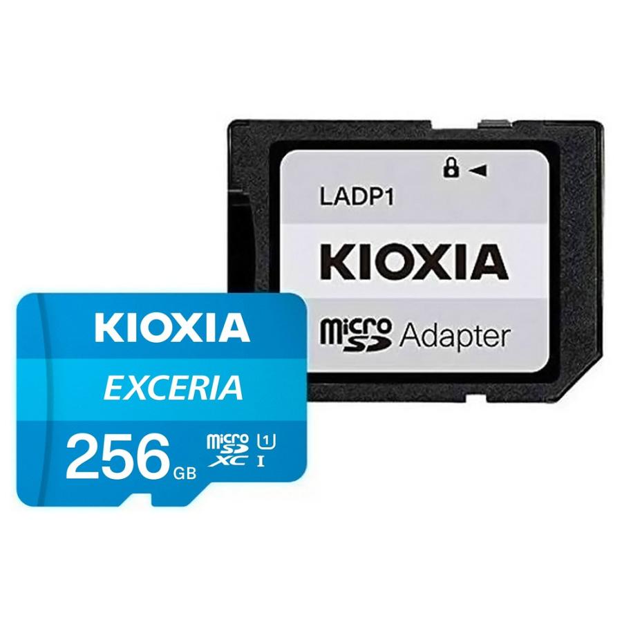 マイクロSDカード 256GB microSDXC EXCERIA KIOXIA キオクシア CLASS10 UHS-I U1 R:100MB/s SDアダプタ付 日本語パッケージ KEMC-A256G ◆メ | EXCERIA（東芝）
