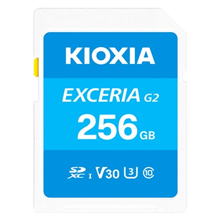 SDカード 256GB SDXCカード KIOXIA キオクシア 旧東芝メモリ EXCERIA G2 Class10 UHS-I U3 V30 R:100MB/s W:50MB/s 海外リテール LNEX2L256GG4 ◆メ | EXCERIA（KIOXIA）