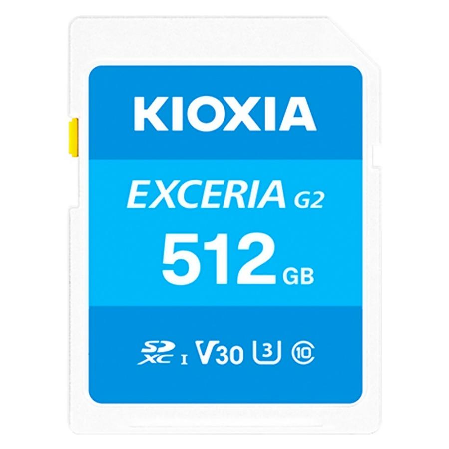 SDカード 512GB SDXCカード KIOXIA キオクシア 旧東芝メモリ EXCERIA G2 Class10 UHS-I U3 V30 R:100MB/s W:50MB/s 海外リテール LNEX2L512GG4 ◆メ | EXCERIA（KIOXIA）