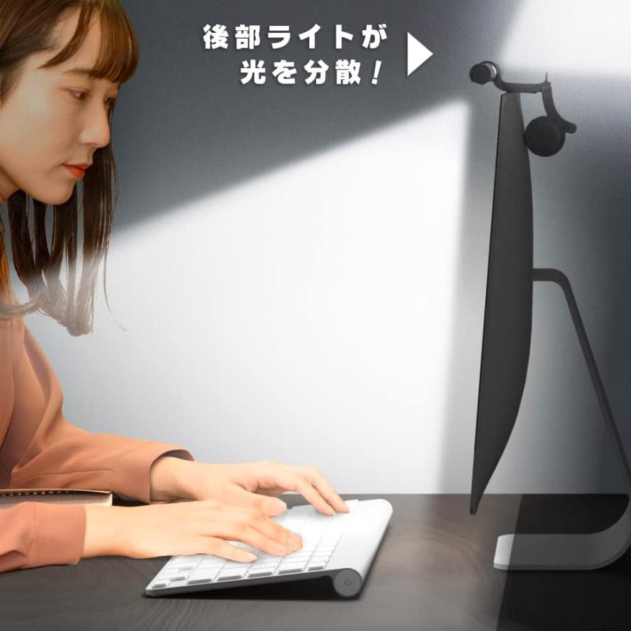 PCモニターライト LED-802 Black W-LED デュアル 幅41cm 3種演色 無段階調光 後部ライト BH JAPAN USB ノートPC用クリップ同梱 ブラック LED-802 ◆宅 |  | 01