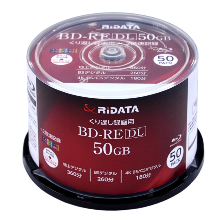 BD-RE DL 50GB 高品質(Panasonic MID) メディア 繰り返し録画 50枚 RiTEK blu-ray 片面2層 地デジ360分 1-2倍速 50枚スピンドルケース BE260EPW2X.50SPA ◆宅 | RITEK