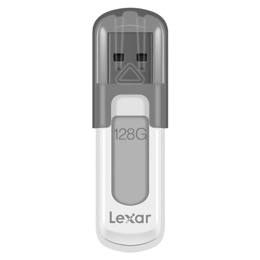 USBメモリ 128GB USB3.0 Lexar レキサー JumpDrive V100 高速転送 R:100MB/s キャップ式 ホワイト 海外リテール LJDV1000128G-BNHNJ ◆メ | Lexar