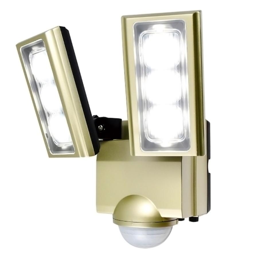 LEDセンサーライト 屋外用 防犯ライト LED2灯 2200lm ELPA エルパ 朝日電器 防水(IP45 防噴流形) 自動点灯 ダブルセンサー AC100V ESL-ST1202AC ◆宅 | ELPA