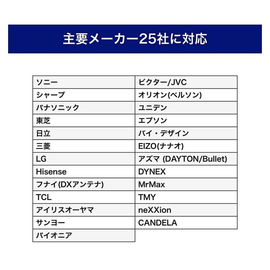 テレビリモコン 汎用リモコン アプリ対応 ELPA 朝日電器 国内主要メーカー25社 動作距離7m アプリボタン オートサーチ 誤操作防止 ブラック RC-TVK103 ◆メ | ELPA | 02
