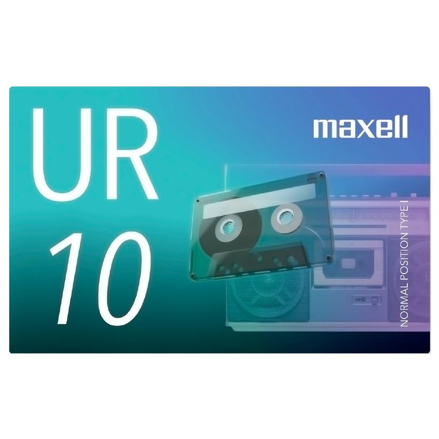 カセットテープ 10分 1巻 maxell マクセル オーディオテープ 音楽用 録音時間10分(片面5分) ノーマルポジション 出し入れ楽々厚型ケース UR-10N ◆メ | maxell