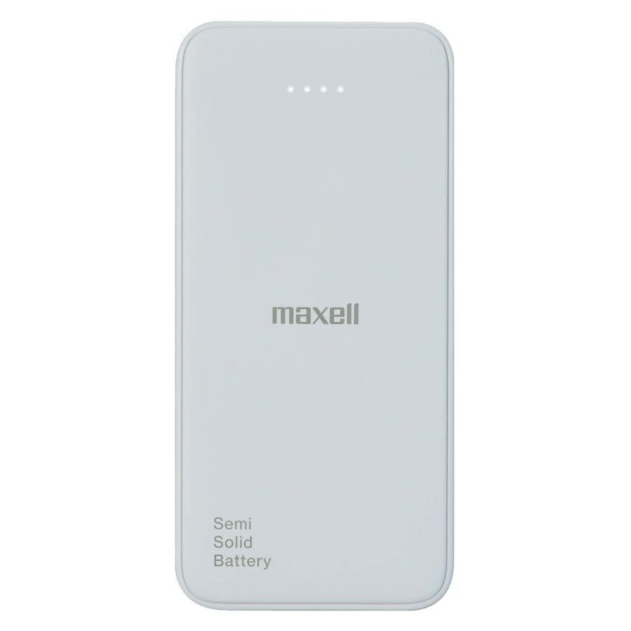 半固体モバイルバッテリー PD対応 MPC-CSSB10000PD 10000mAh maxell マクセル 急速充電 Type-C PD20W 安全設計 長寿命 ホワイト MPC-CSSB10000PDWH ◆メ | maxell