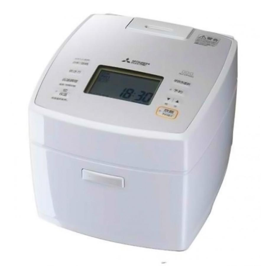 炊飯器 IHジャー 月白 げっぱく 1升 10合 NJ-VP18G MITSUBISHI 三菱 備長炭コート 炭炊釜 大火力 可変超音波吸水 急速沸騰 月白 ホワイト NJ-VP18G-W ◆宅 | 三菱