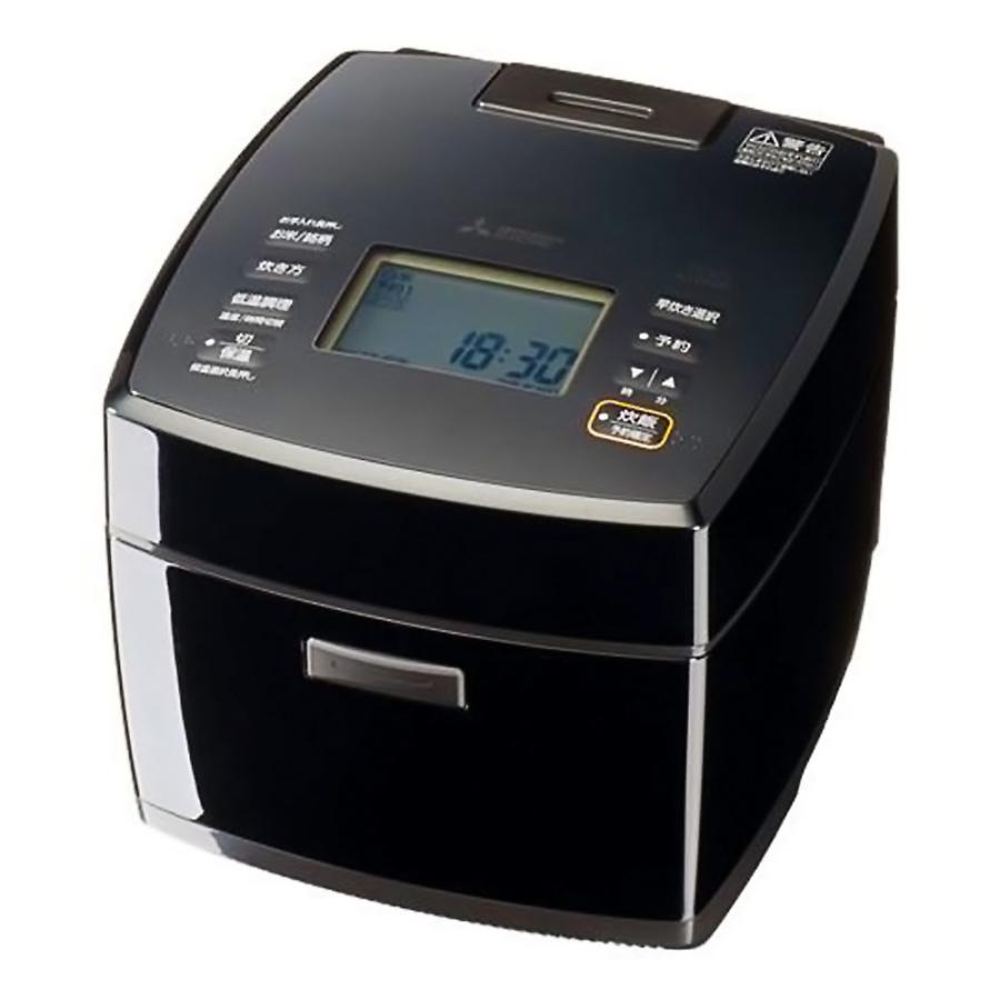 炊飯器 IHジャー 黒曜 こくよう 1升 10合 NJ-VP18G MITSUBISHI 三菱 備長炭コート 炭炊釜 少量炊き 大火力 可変超音波吸水 黒曜 ブラック NJ-VP18G-B ◆宅 | 三菱