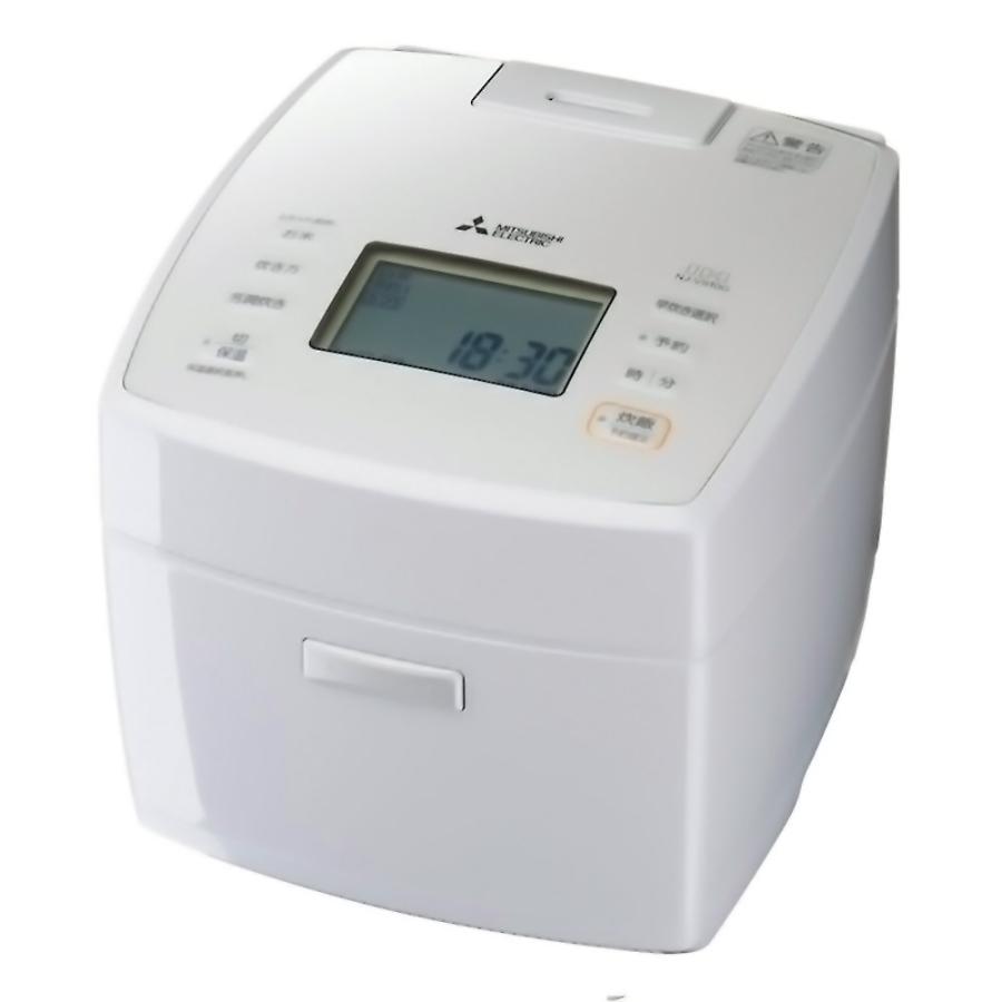 炊飯器 IHジャー 月白 げっぱく 5.5合 NJ-VS10G MITSUBISHI 三菱 備長炭コート 炭炊釜 2層厚釜 大火力 可変超音波吸水 月白 ホワイト NJ-VS10G-W ◆宅 | 三菱