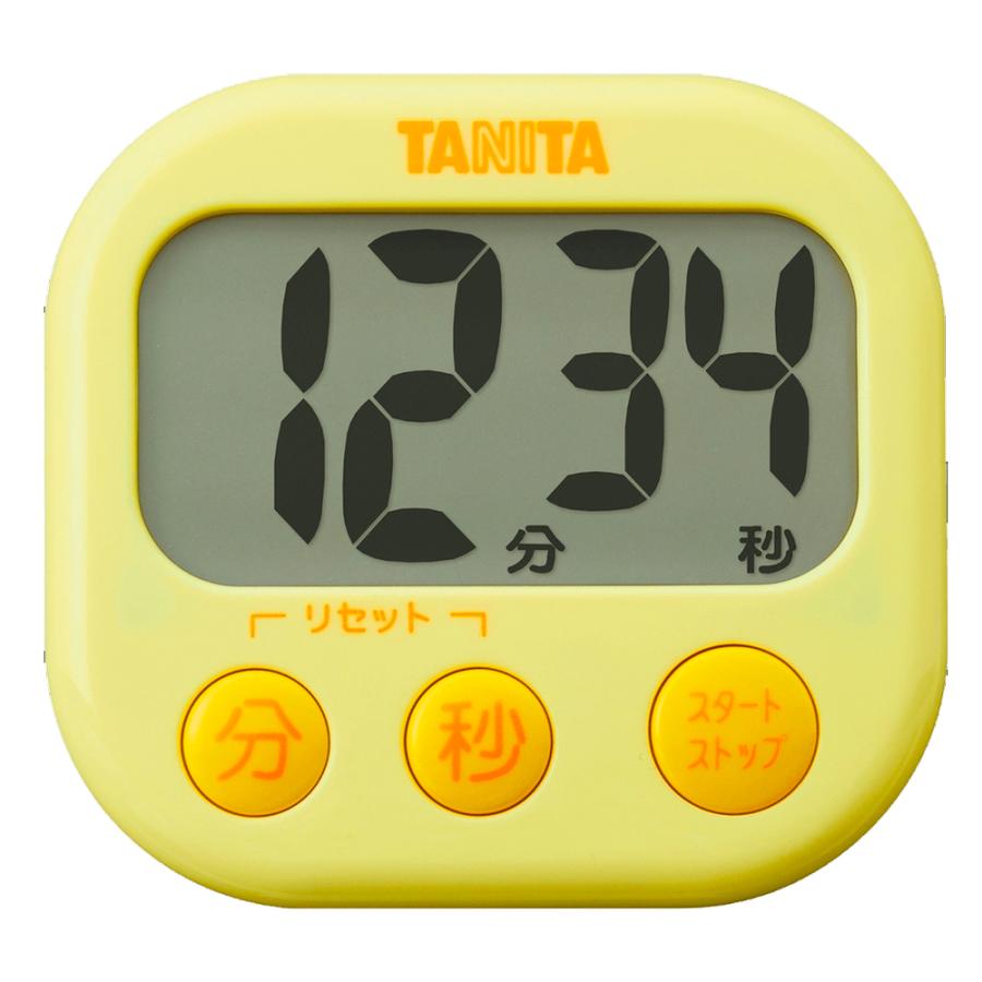 0422 キッチンタイマー でか見えタイマー TD-384 TANITA タニタ デジタル 時間 大型表示 見やすい 抗菌 マグネット かわいい イエロー TD-384-YL ◆メ | TANITA