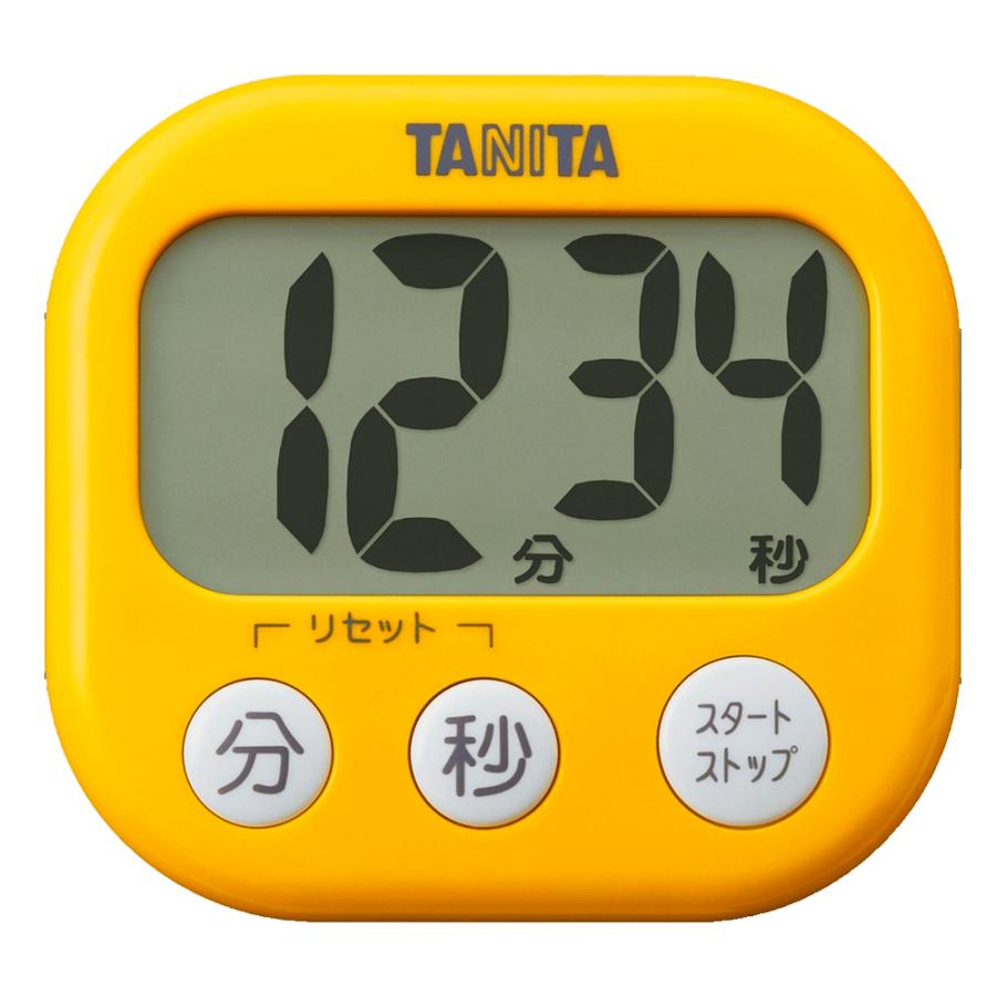 キッチンタイマー でか見えタイマー TD-384 TANITA タニタ デジタル 時間 大型表示 見やすい 抗菌 マグネット かわいい マンゴーイエロー TD-384-MY ◆メ | TANITA