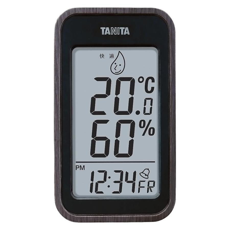 デジタル温湿度計 TT-572-BK TANITA タニタ 湿度計 温度計 置き掛け兼用 マグネット アラーム カレンダー 気温 電池 小型 コンパクト ブラック TT-572-BK ◆宅 | TANITA