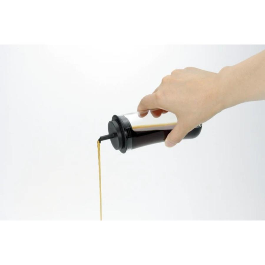 フタ付醤油差し M ソース差し 調味料入れ 耐熱ガラス iwaki AGCテクノグラス ガラス製 容量160ml 寸法14.3×径5.9cm 液だれしない クリア KT5032-BK ◆宅 | iwaki | 01